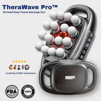 TheraWave Pro™ — 16-Head Deep Tissue Massage Gun
